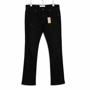 NWT ROYAL BLUE Men’s Black Super Skinny Distressed Jeans Size 34 x 30